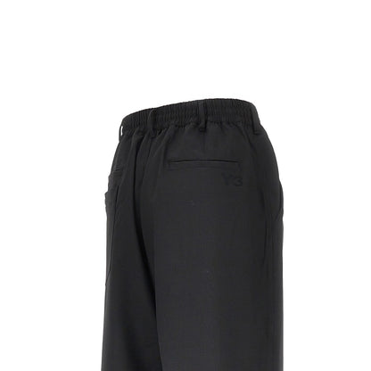 Y3 Straight leg wool-blend pants