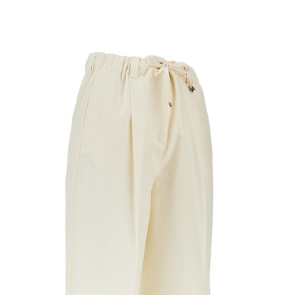 MONCLER Wool gabardine pants with drawstring