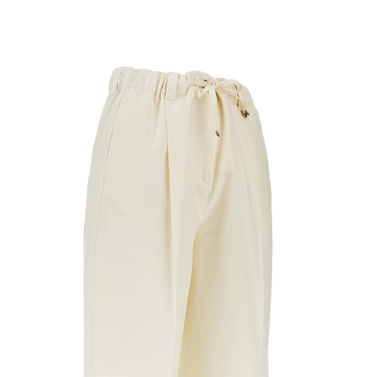 MONCLER Wool gabardine pants with drawstring