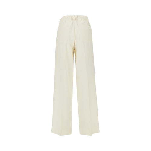 MONCLER Wool gabardine pants with drawstring