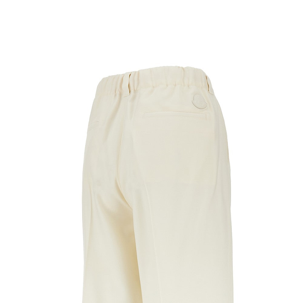 MONCLER Wool gabardine pants with drawstring