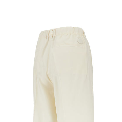 MONCLER Wool gabardine pants with drawstring