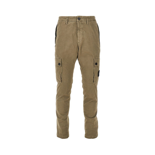 STONE ISLAND Organic cotton pants with logo Badge