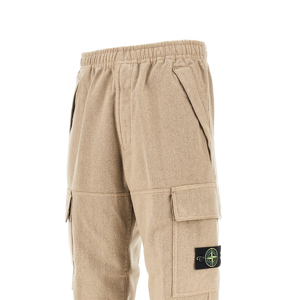 STONE ISLAND Wool-blend cargo pants