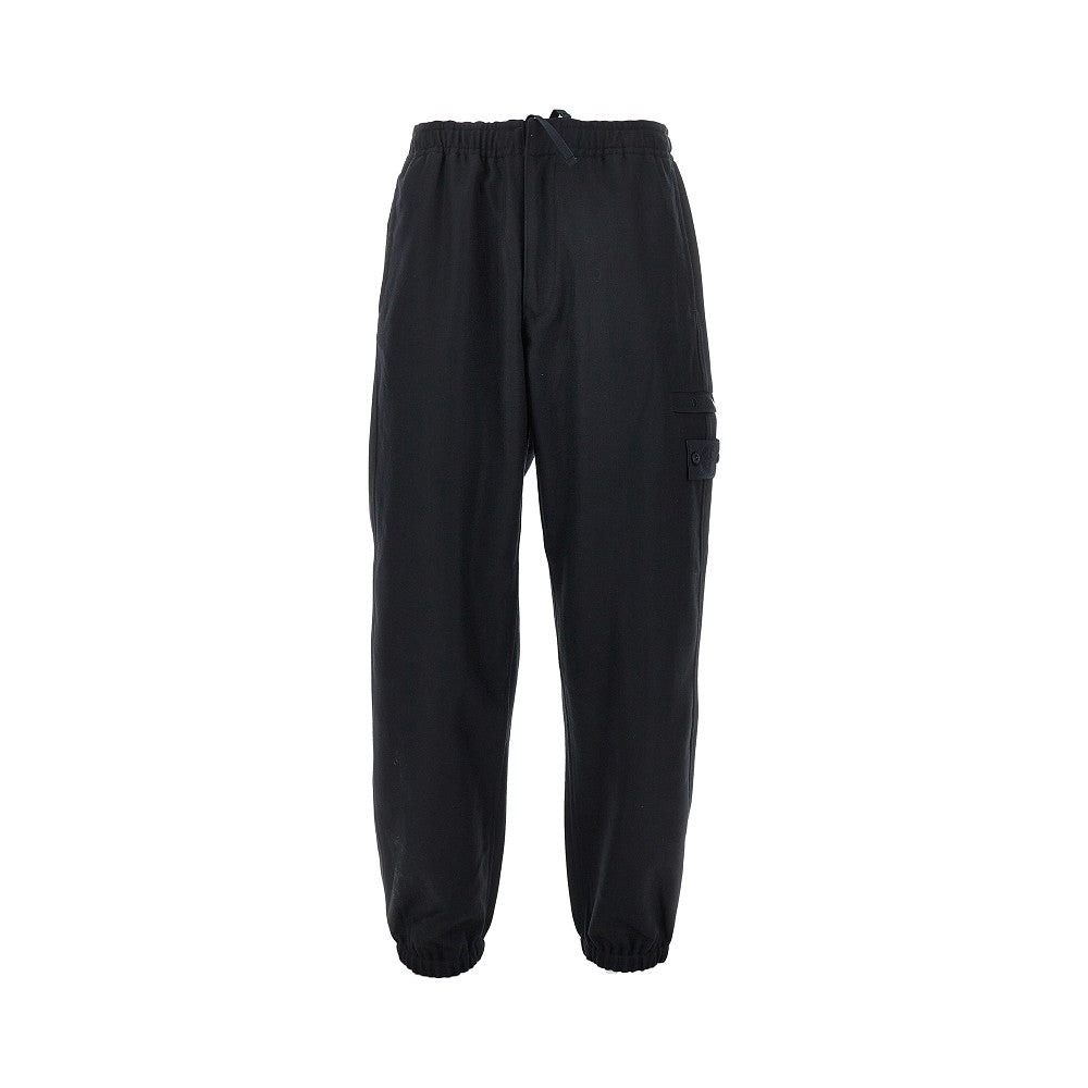 STONE ISLAND Flannel pants with Logo Badge