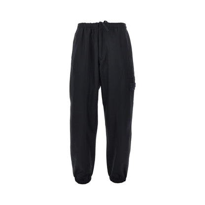 STONE ISLAND Flannel pants with Logo Badge