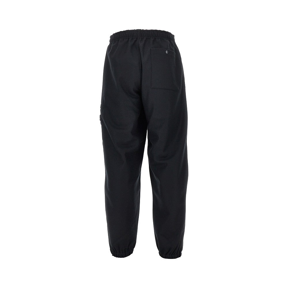 STONE ISLAND Flannel pants with Logo Badge