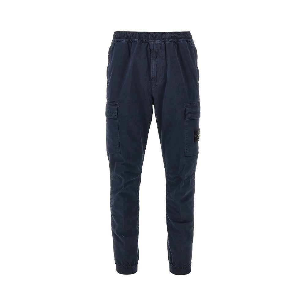 STONE ISLAND Cotton cargo pants with logo Badge