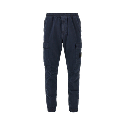 STONE ISLAND Cotton cargo pants with logo Badge