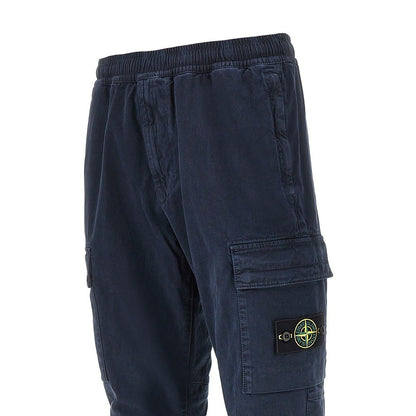 STONE ISLAND Cotton cargo pants with logo Badge