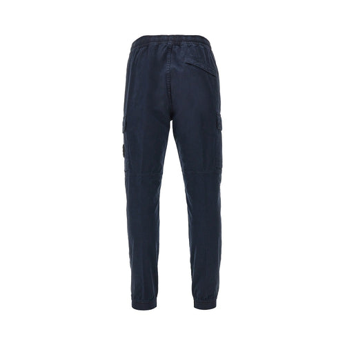 STONE ISLAND Cotton cargo pants with logo Badge