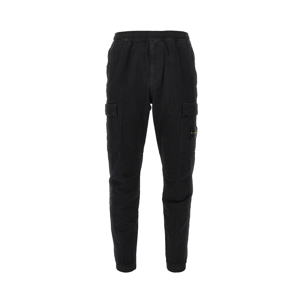 STONE ISLAND Cotton cargo pants with logo Badge