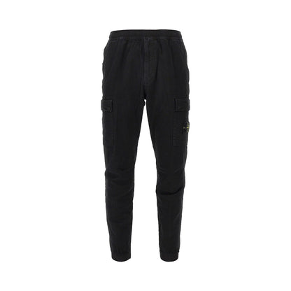 STONE ISLAND Cotton cargo pants with logo Badge