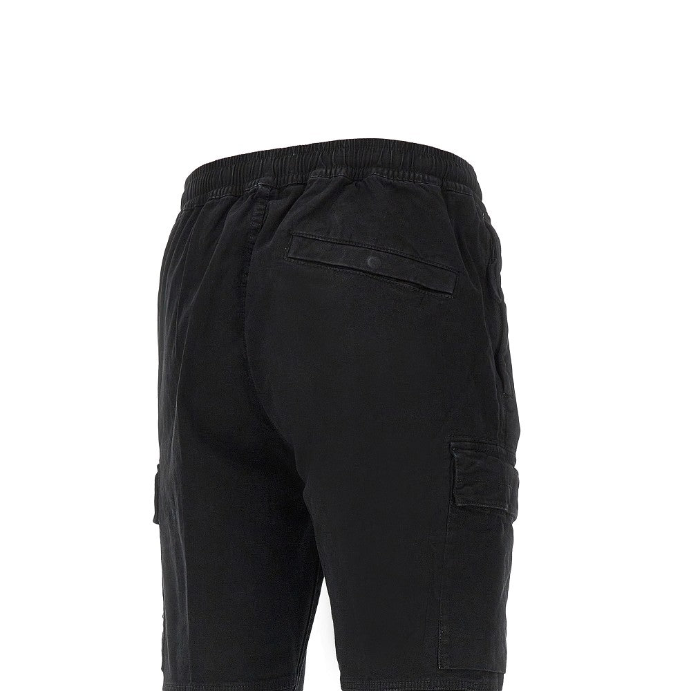 STONE ISLAND Cotton cargo pants with logo Badge