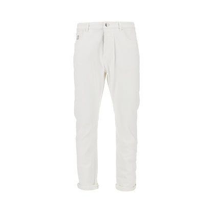 BRUNELLO CUCINELLI Garment-dyed comfort denim pants