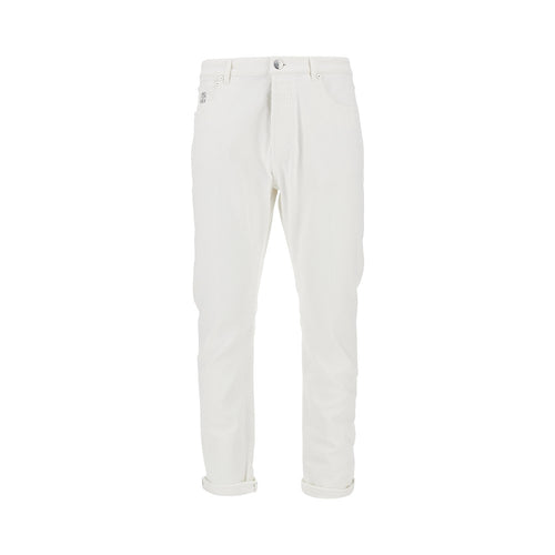 BRUNELLO CUCINELLI Garment-dyed comfort denim pants