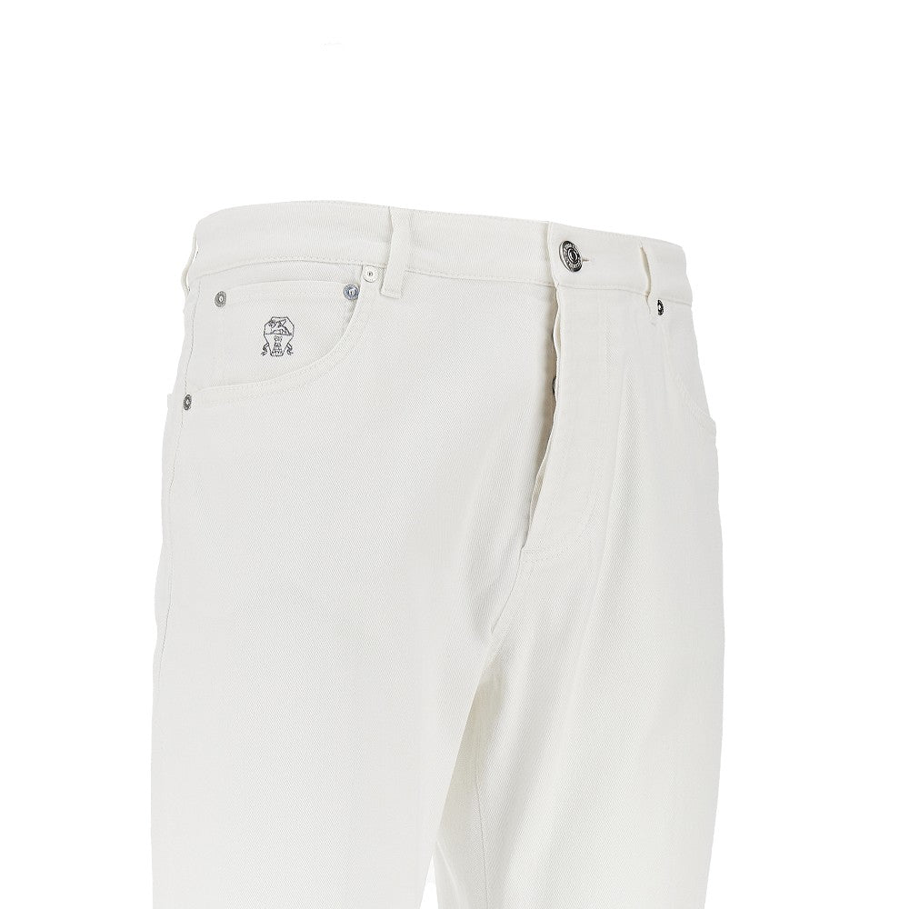 BRUNELLO CUCINELLI Garment-dyed comfort denim pants