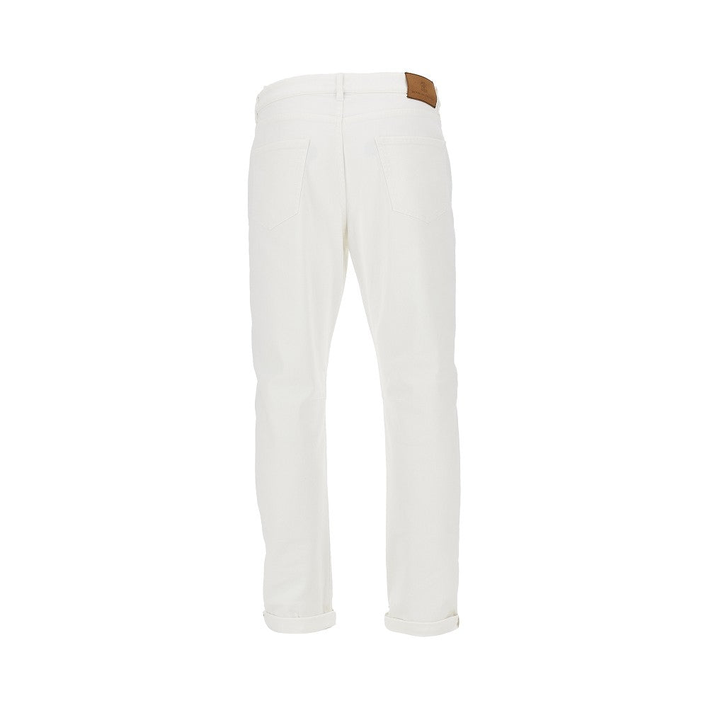 BRUNELLO CUCINELLI Garment-dyed comfort denim pants
