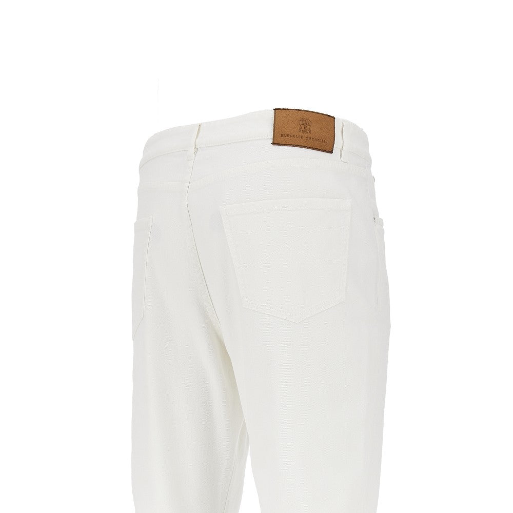 BRUNELLO CUCINELLI Garment-dyed comfort denim pants