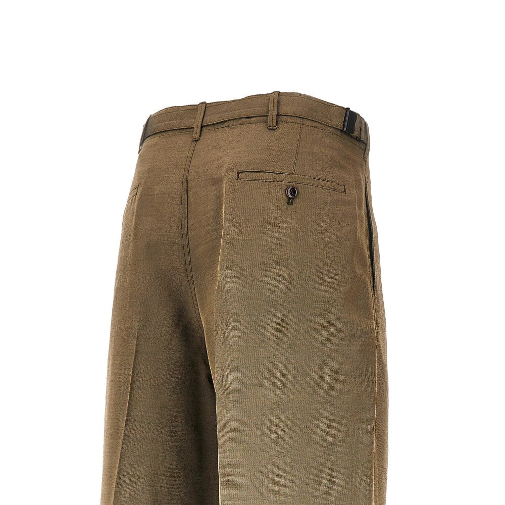Lemaire Wool and mohair tailored pants with pleat