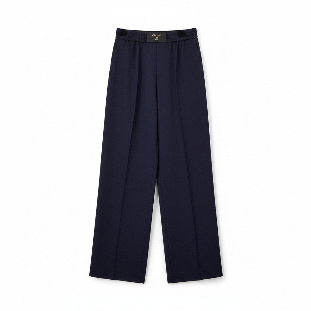 CELINE Wool twill pants with elasticated waist
