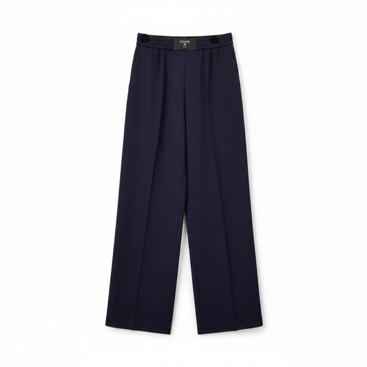 CELINE Wool twill pants with elasticated waist