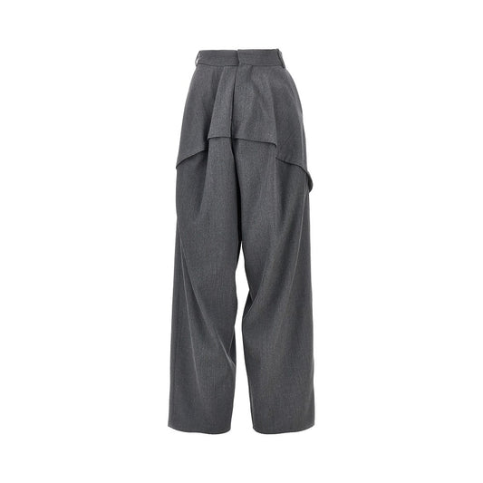 Loewe Wide leg panneled wool pants