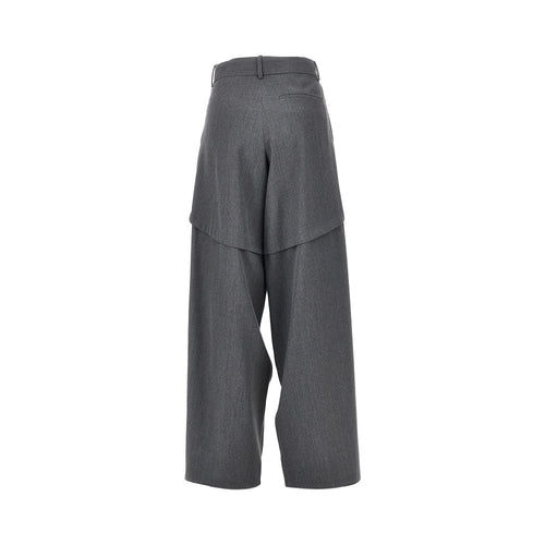 Loewe Wide leg panneled wool pants