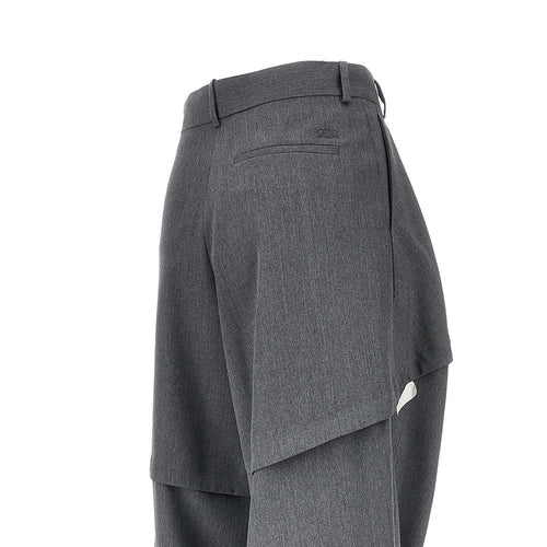 Loewe Wide leg panneled wool pants