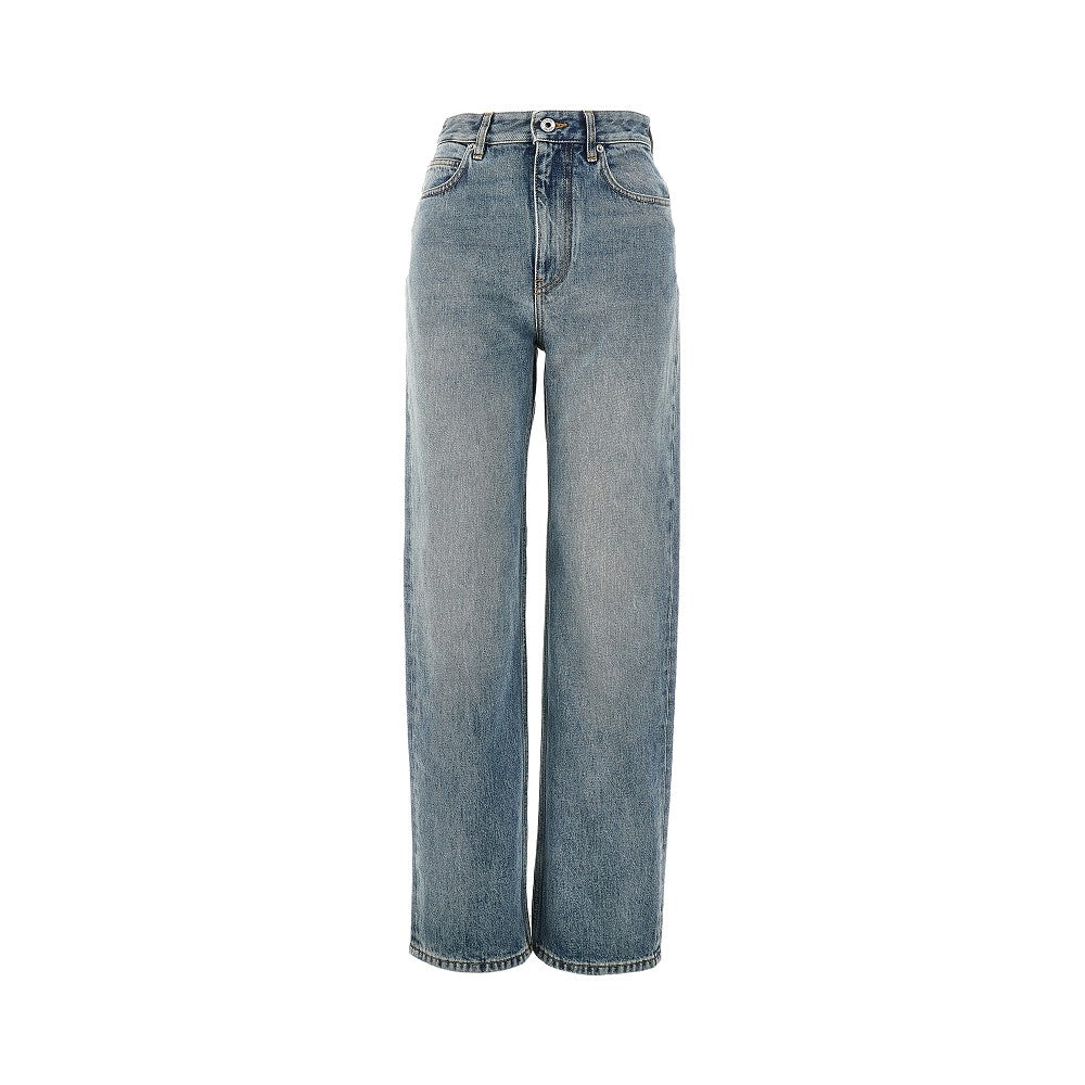 Loewe Straight leg jeans with Anagram embroideries