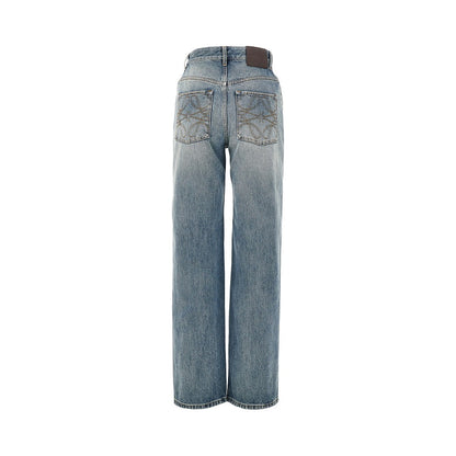 Loewe Straight leg jeans with Anagram embroideries