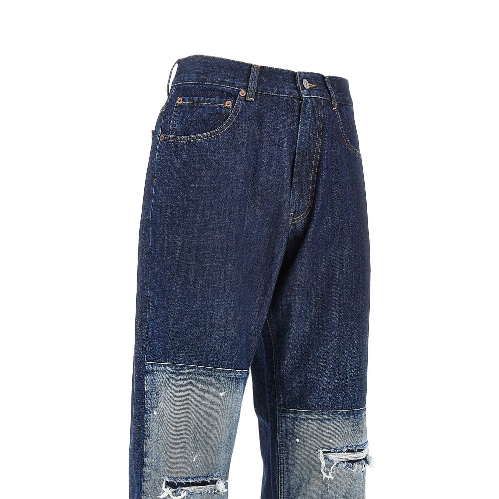 MM6 Maison Margiela Distressed effect straight leg jeans