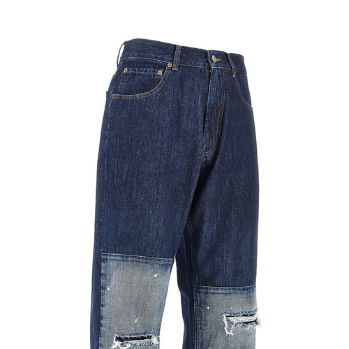 MM6 Maison Margiela Distressed effect straight leg jeans