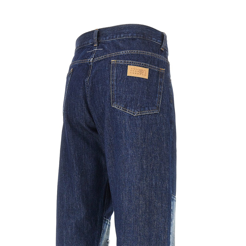 MM6 Maison Margiela Distressed effect straight leg jeans