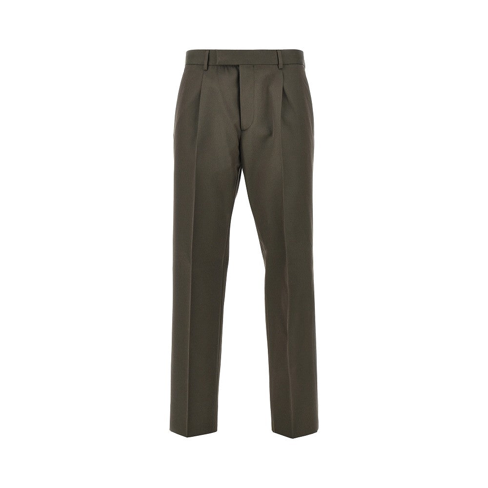 Zegna Wool and cotton pleated pants