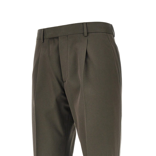 Zegna Wool and cotton pleated pants
