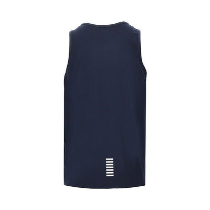 EA7 Cotton tank top with logo print