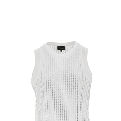 EMPORIO ARMANI Strass-embellished jersey top