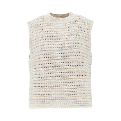 EMPORIO ARMANI Openworked knit top