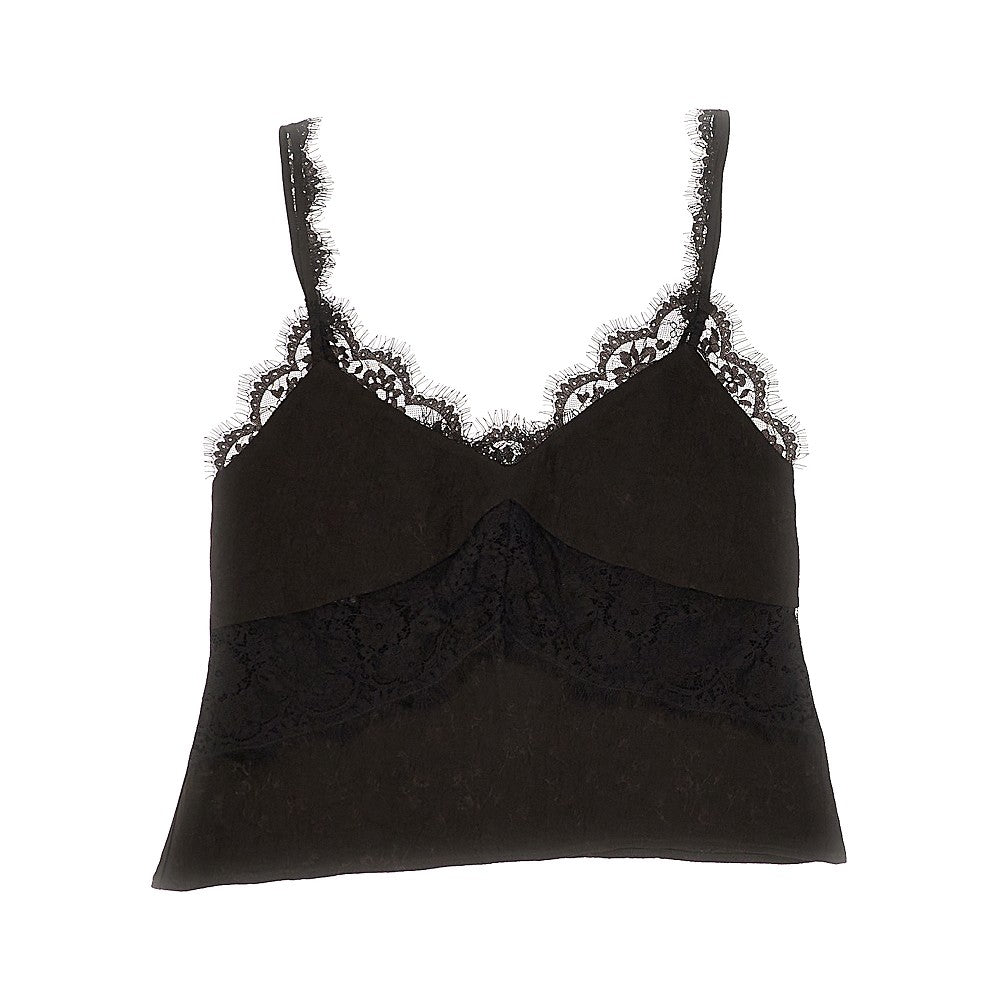 PINKO Jacquard and lace lingerie top