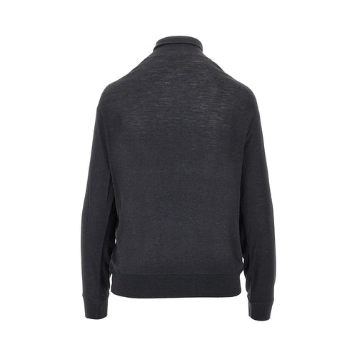 Khaite Wool and silk jersey mock-neck top