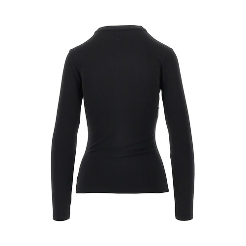 RABANNE Draped jersey top with press-studs