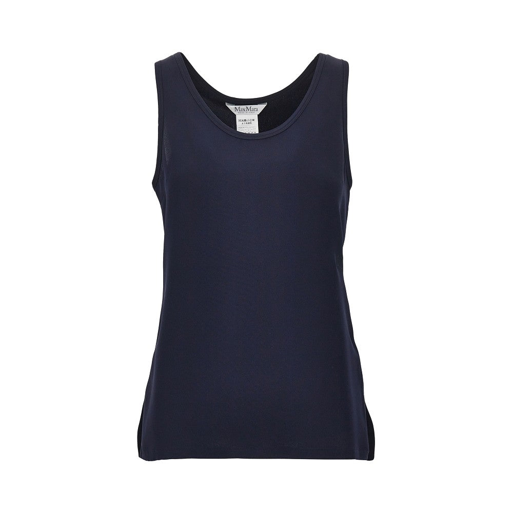 MAX MARA Silk cady top with embroidery