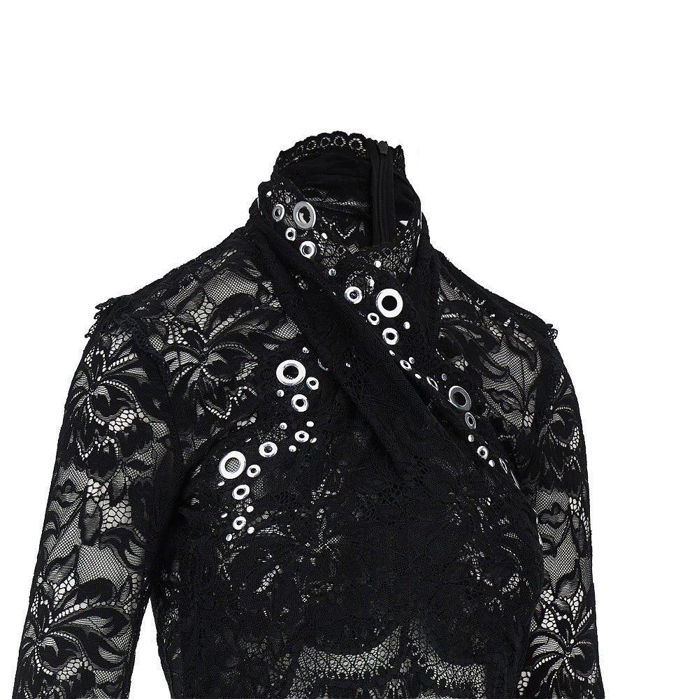 Rabanne Lace top with metal eyelets details