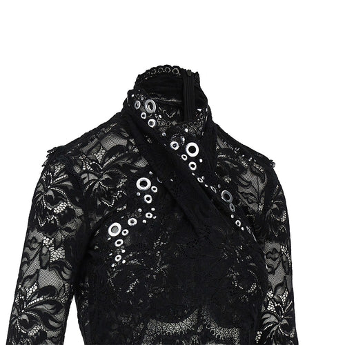 Rabanne Lace top with metal eyelets details