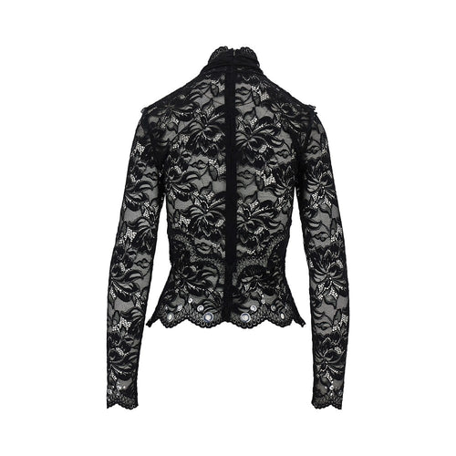 Rabanne Lace top with metal eyelets details
