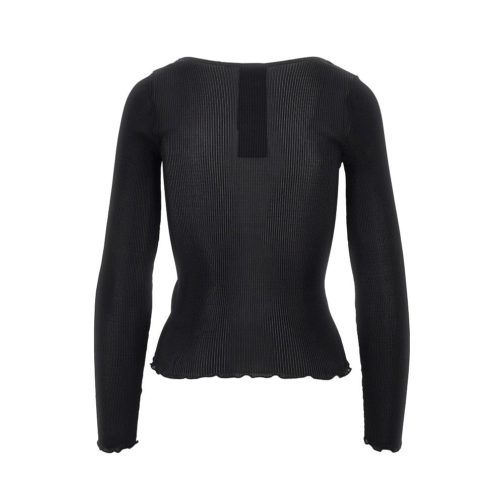 SAINT LAURENT Silk top with Cassandre detail