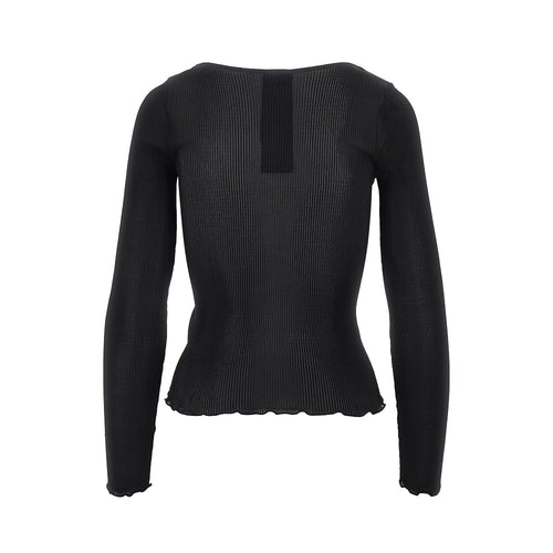 SAINT LAURENT Silk top with Cassandre detail