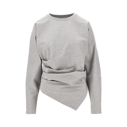 Ganni Draped stretch jersey T-shirt