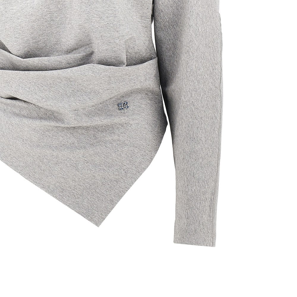 Ganni Draped stretch jersey T-shirt